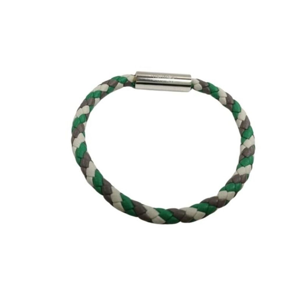 HERMES Black Leather Charm Bracelet